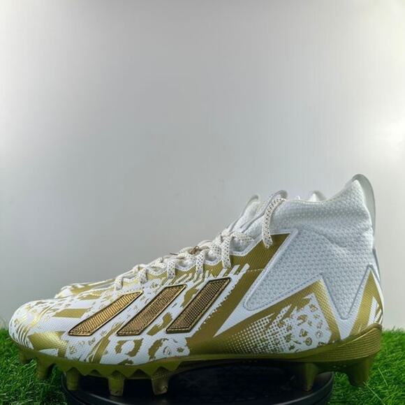 Adidas Freak 23 7v7 SMU Men Size 12.5 White Gold Football Cleats HP2442 NEW - Picture 2 of 8